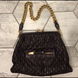 Marc Jacobs Quilted Burgundy Shoulder Bag